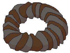 Fancy empty chocolate doughnut 1