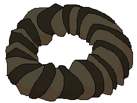 Fancy empty chocolate doughnut 2