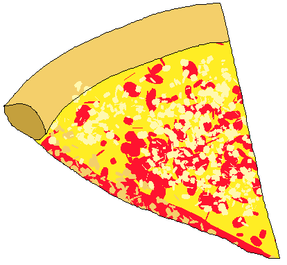 a cheesy pizza slice