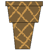 flat bottom chocolate icecream cone
