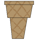 flat bottom dark icecream cone