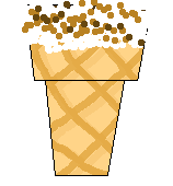 flat bottom regular sprinkled icecream cone