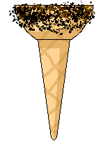 regular chocolate sprinkles thin icecream cone