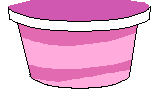 deep pink paper icecream cup