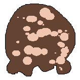 Chocolate dotted icecream ball
